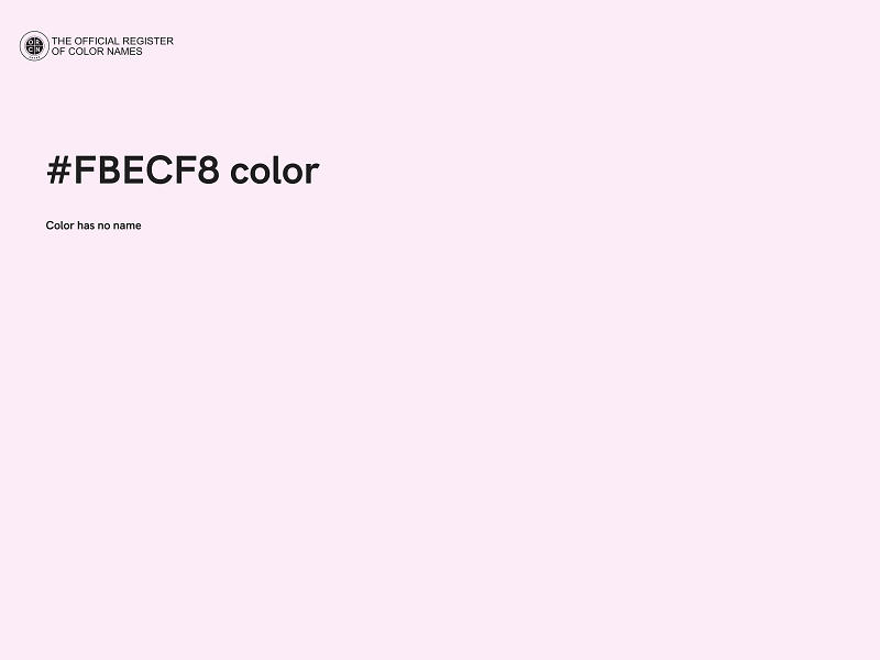 #FBECF8 color image