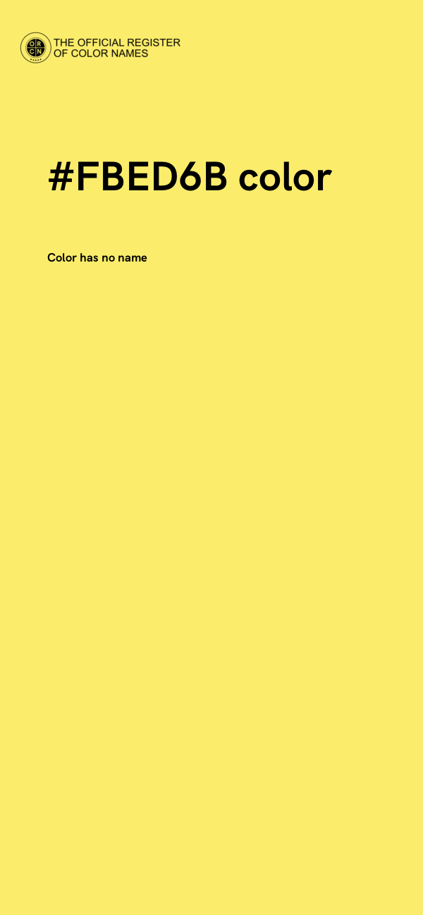 #FBED6B color image