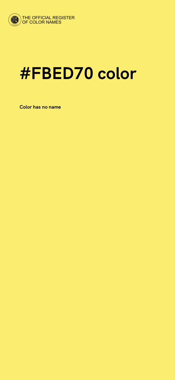 #FBED70 color image