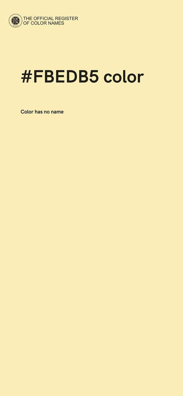#FBEDB5 color image