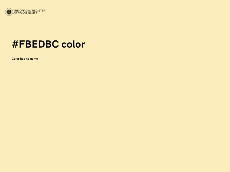 #FBEDBC color image