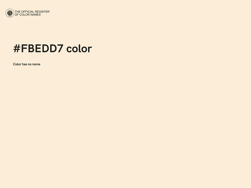 #FBEDD7 color image