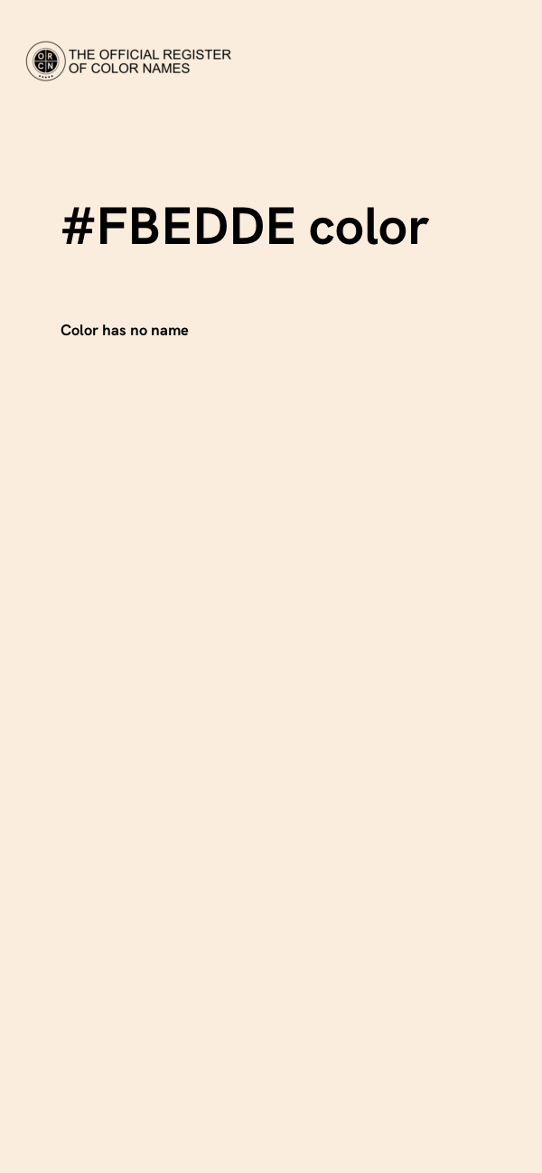 #FBEDDE color image