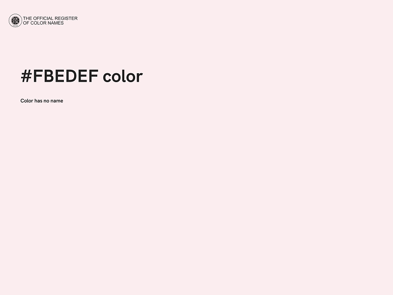 #FBEDEF color image