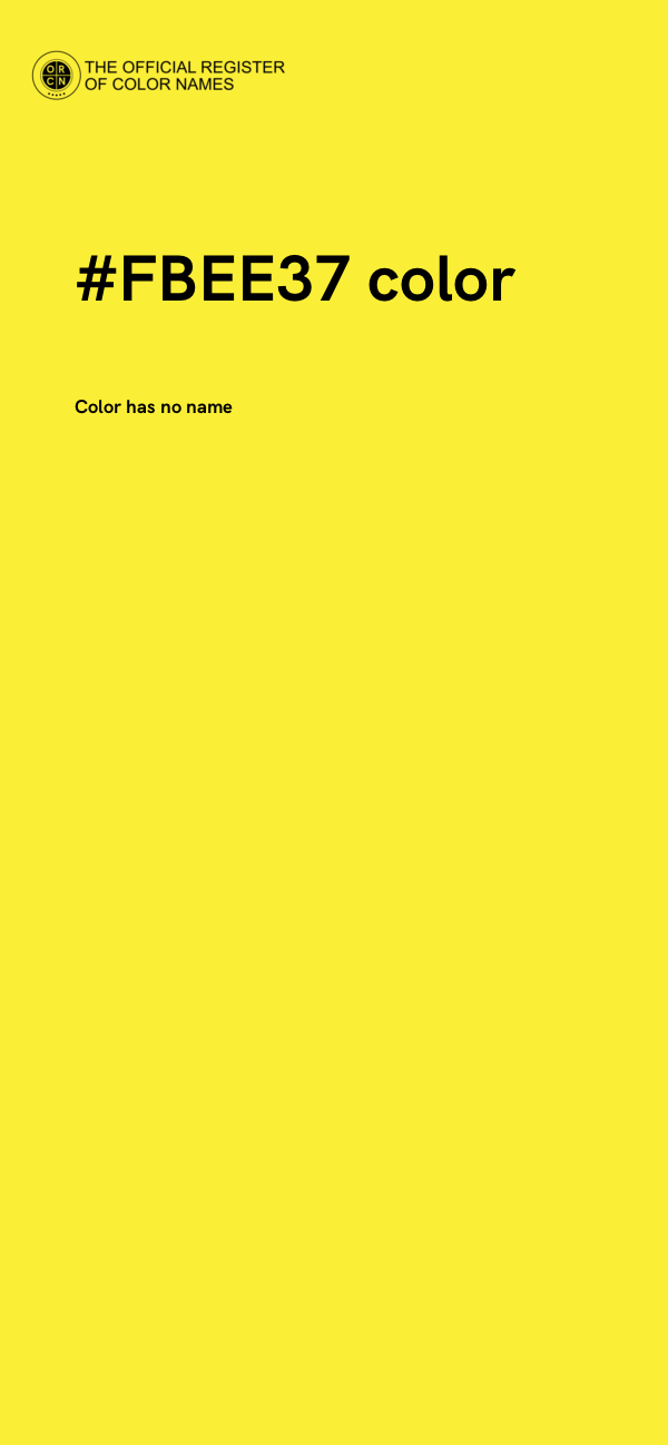 #FBEE37 color image