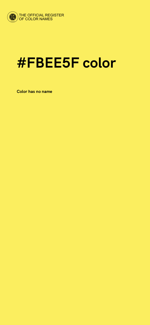 #FBEE5F color image