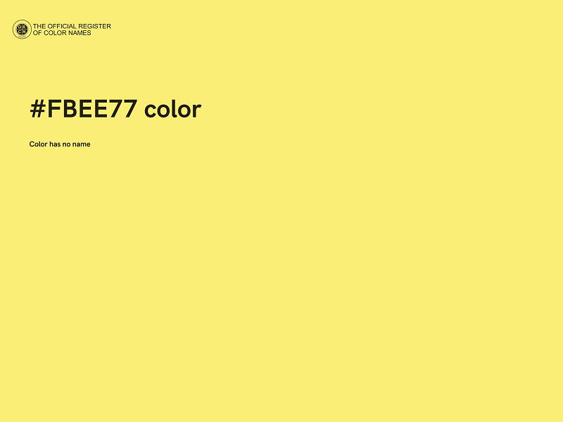 #FBEE77 color image