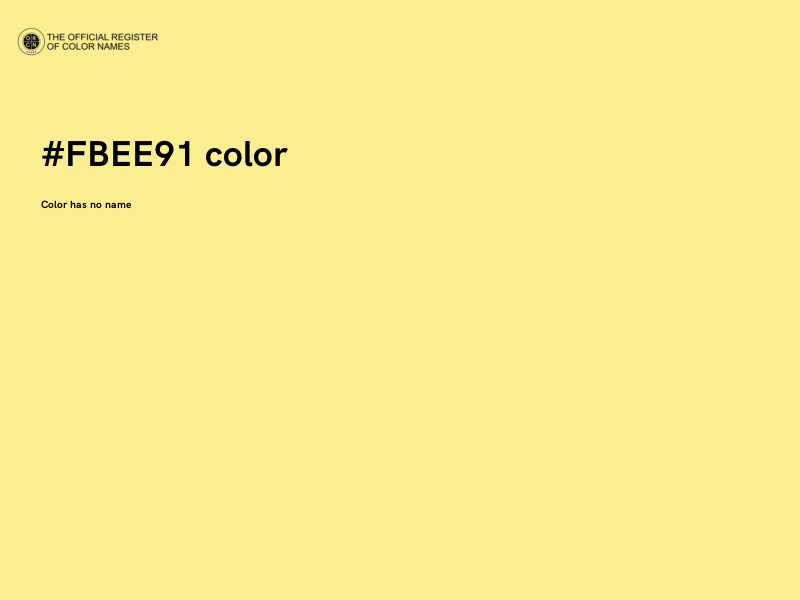 #FBEE91 color image