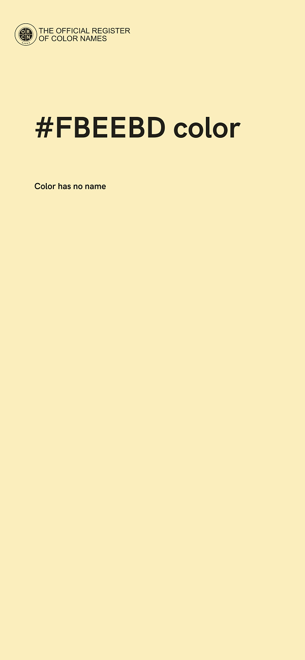 #FBEEBD color image