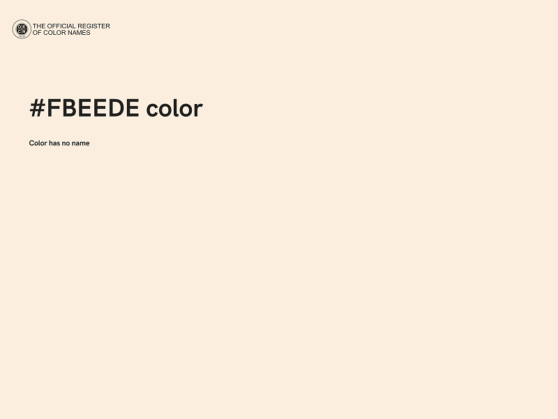 #FBEEDE color image