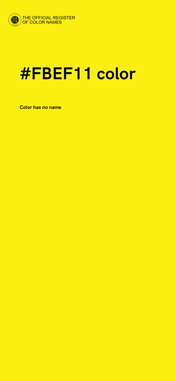 #FBEF11 color image