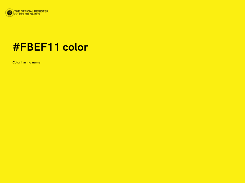 #FBEF11 color image