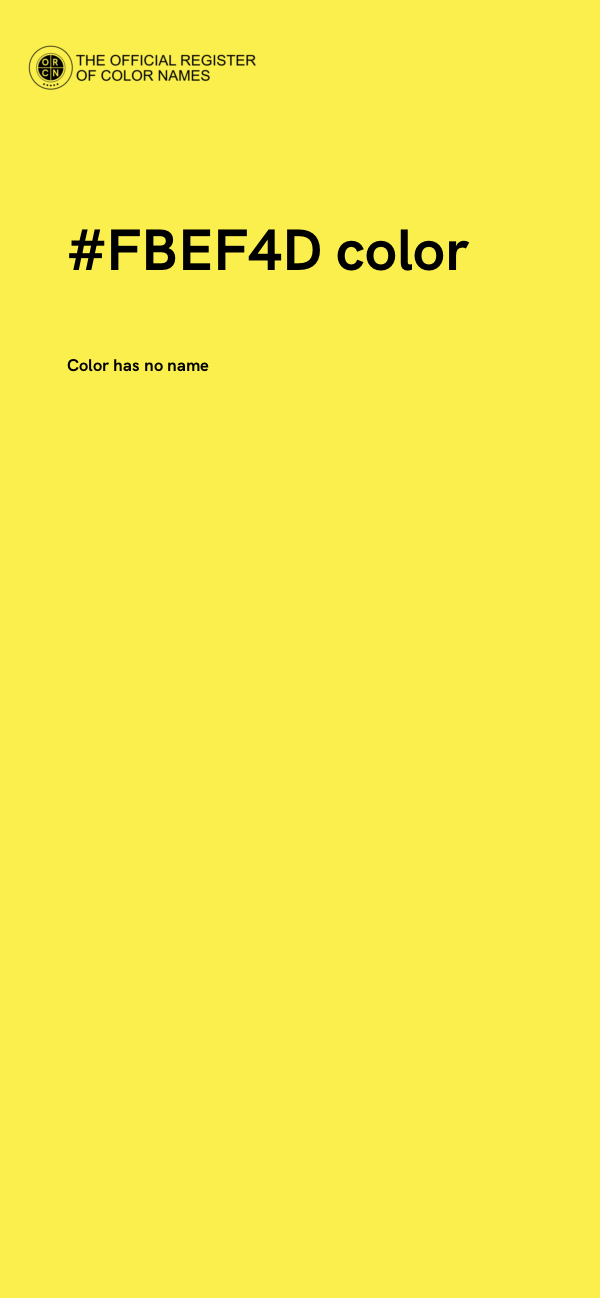 #FBEF4D color image