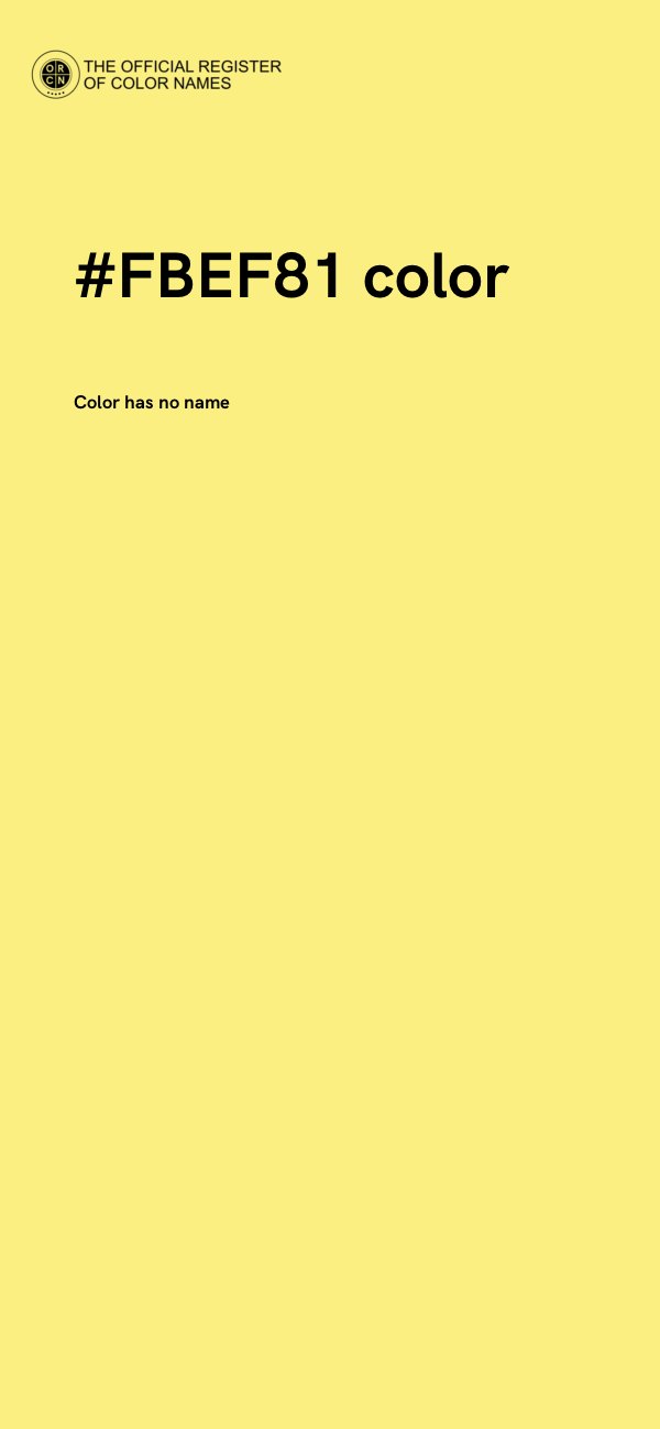 #FBEF81 color image