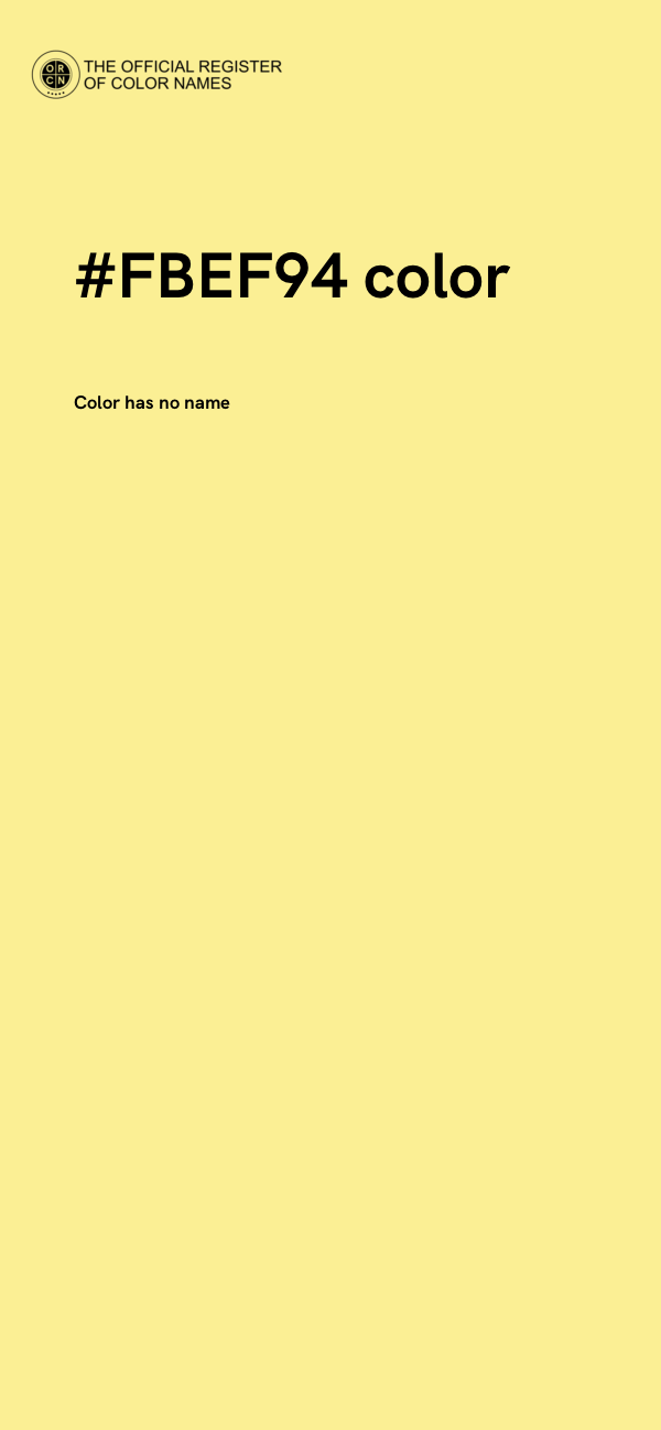 #FBEF94 color image