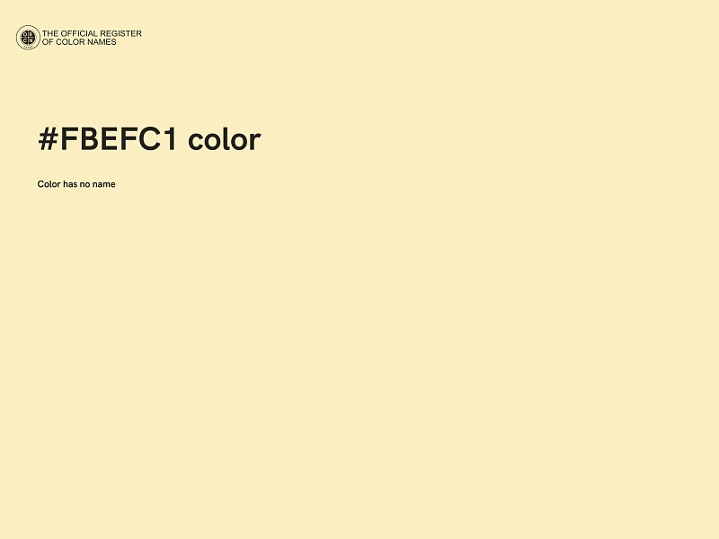 #FBEFC1 color image