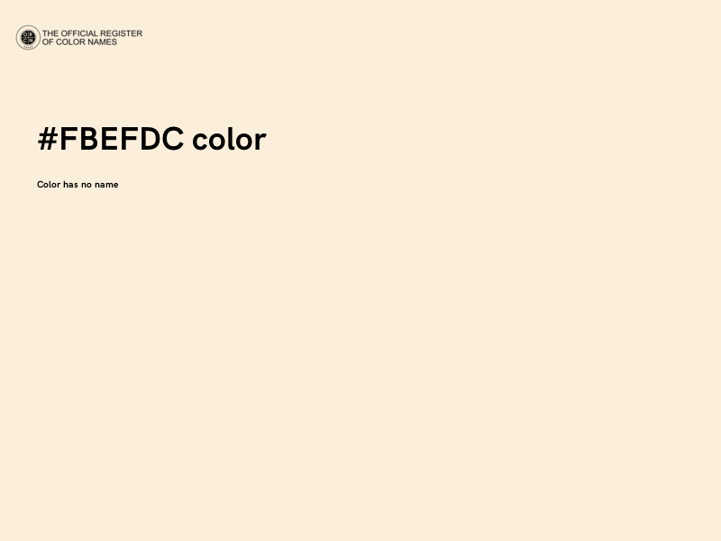 #FBEFDC color image
