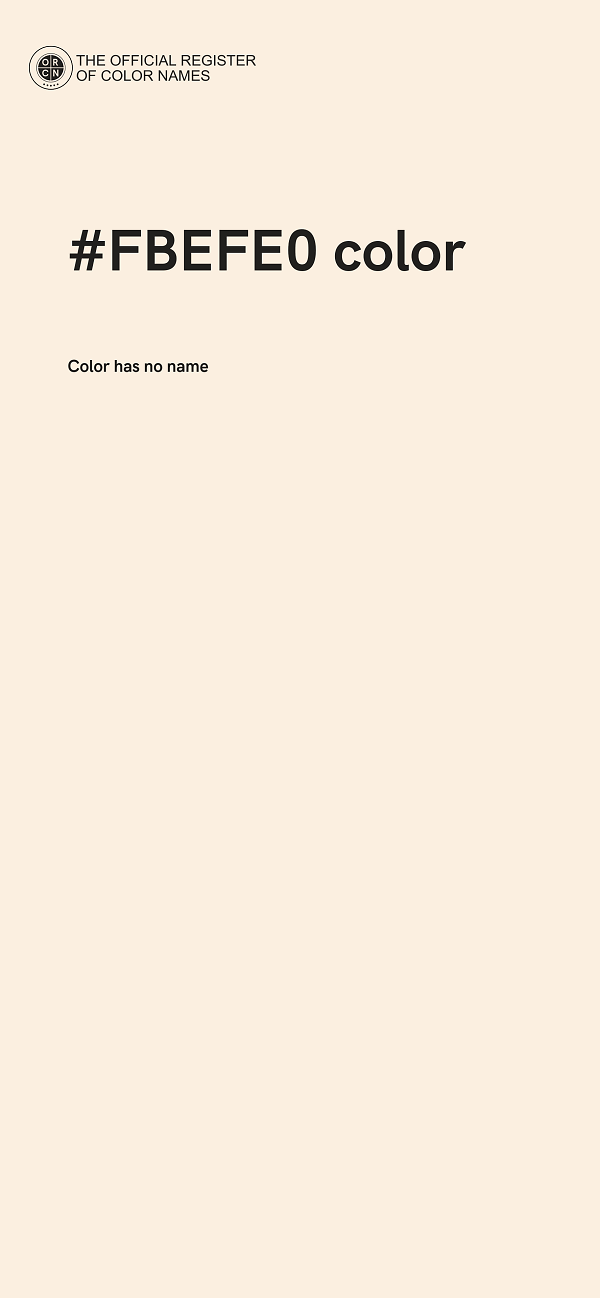 #FBEFE0 color image
