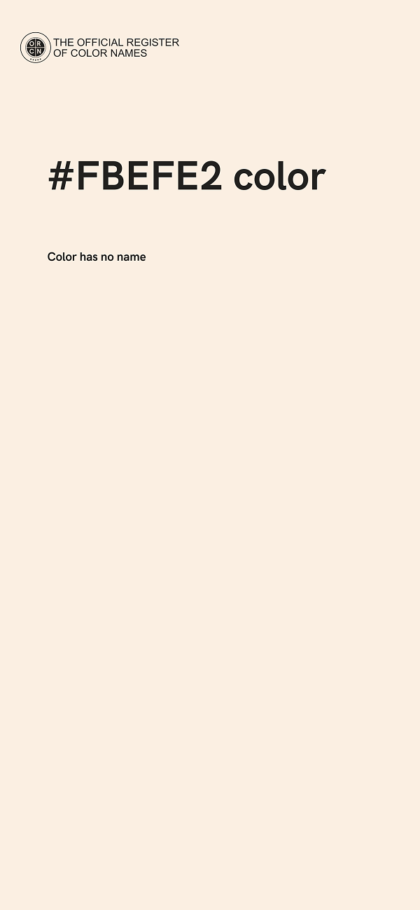 #FBEFE2 color image