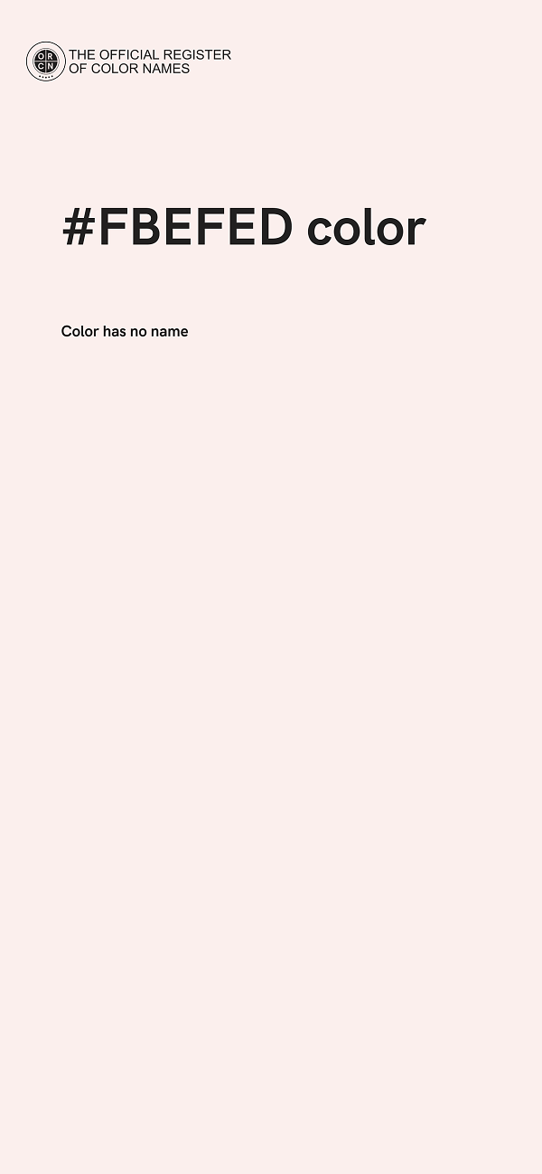 #FBEFED color image