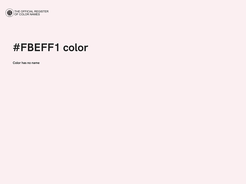 #FBEFF1 color image