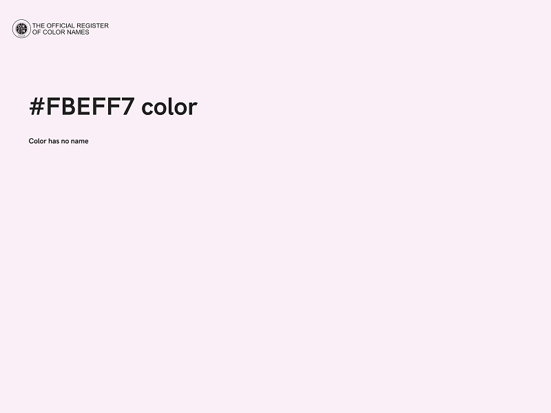 #FBEFF7 color image