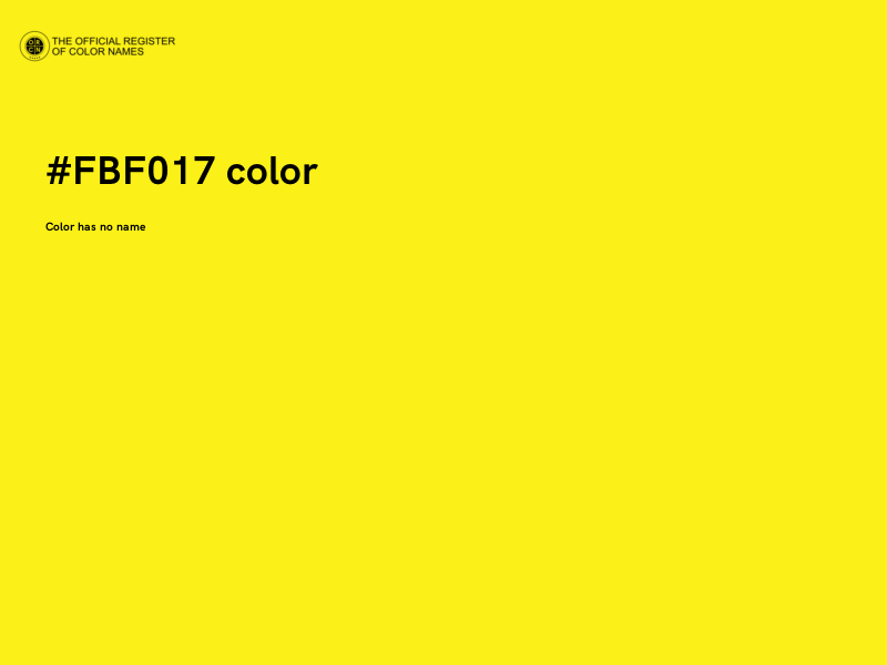#FBF017 color image