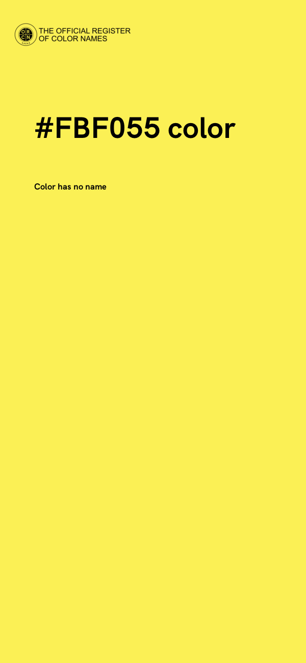 #FBF055 color image