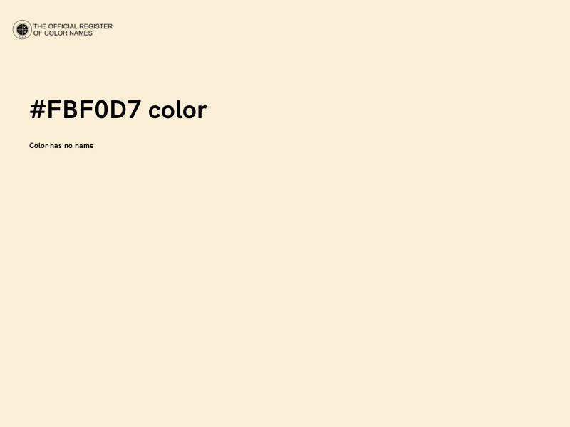 #FBF0D7 color image