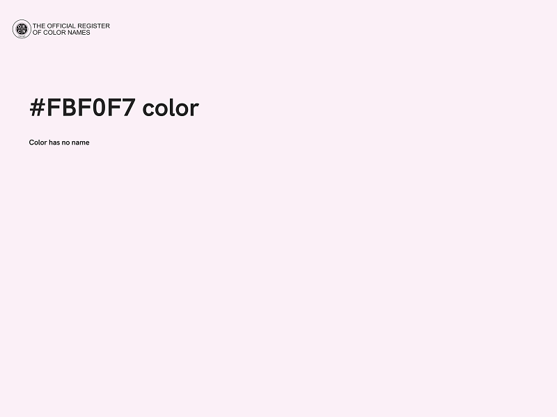 #FBF0F7 color image