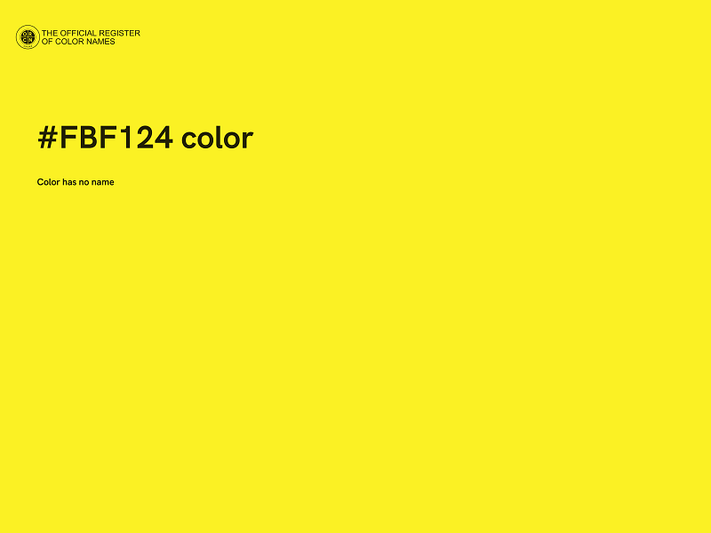 #FBF124 color image