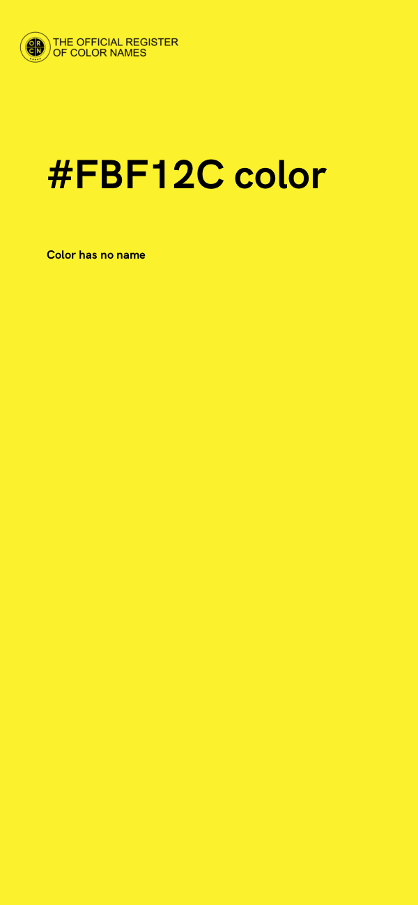 #FBF12C color image