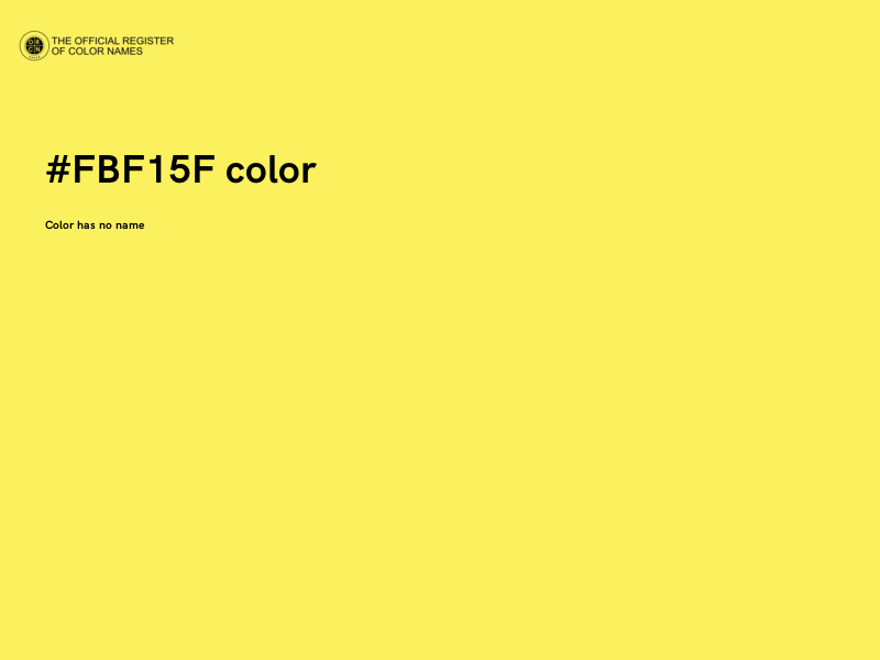 #FBF15F color image