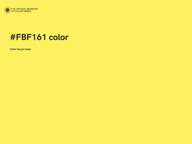 #FBF161 color image