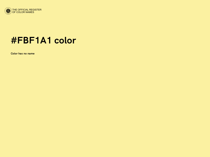 #FBF1A1 color image
