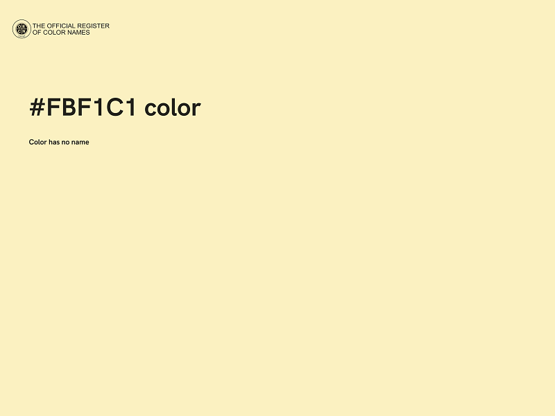 #FBF1C1 color image