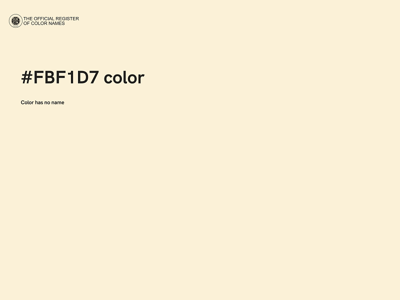 #FBF1D7 color image