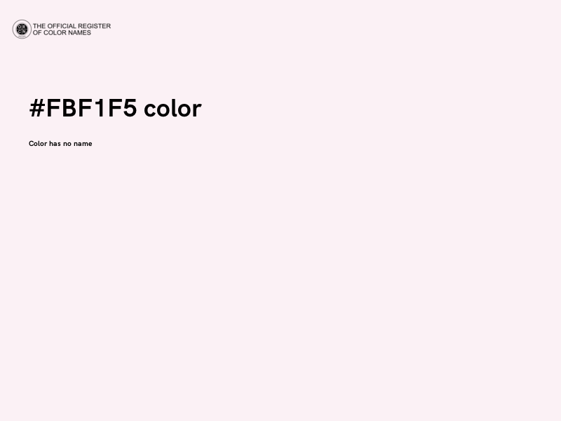 #FBF1F5 color image