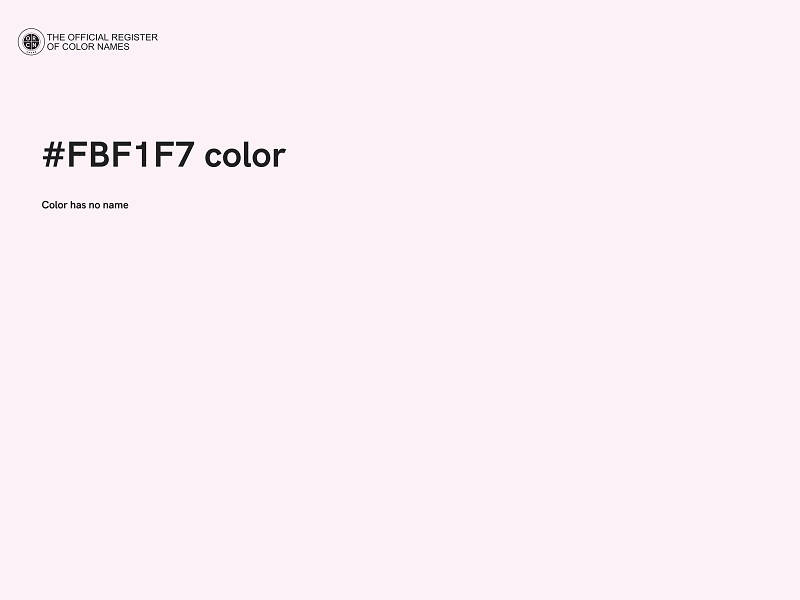 #FBF1F7 color image