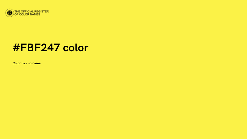 #FBF247 color image