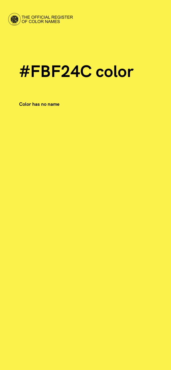 #FBF24C color image