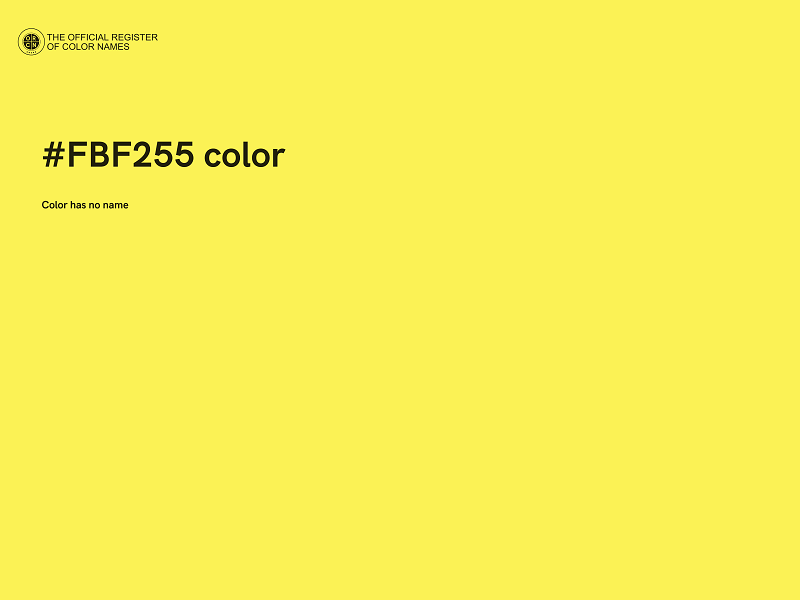 #FBF255 color image