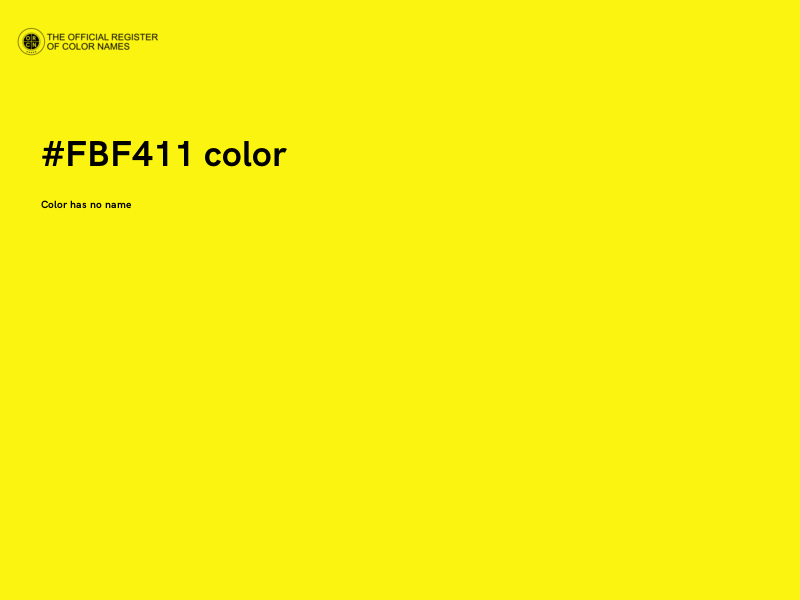 #FBF411 color image