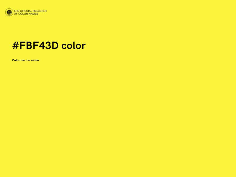 #FBF43D color image