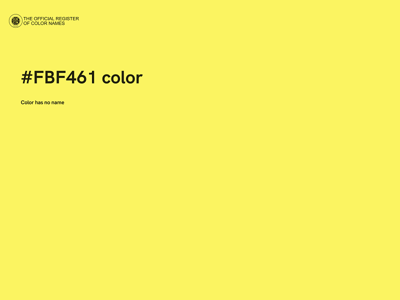 #FBF461 color image