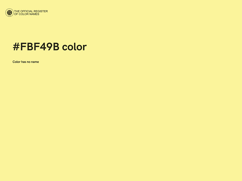 #FBF49B color image