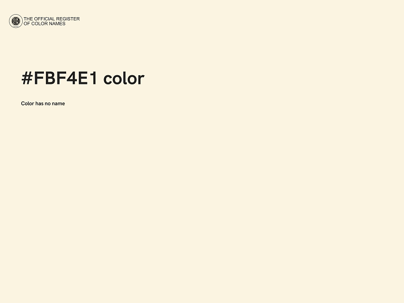 #FBF4E1 color image