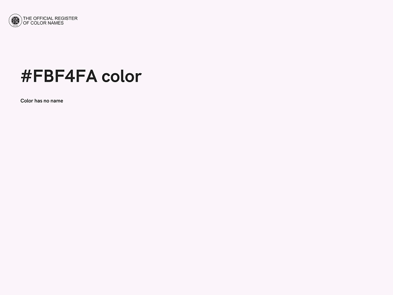 #FBF4FA color image
