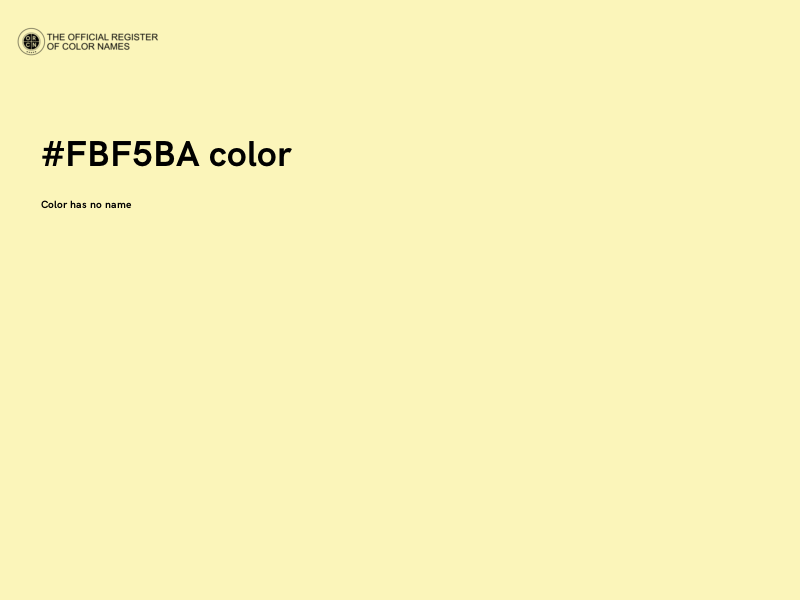 #FBF5BA color image