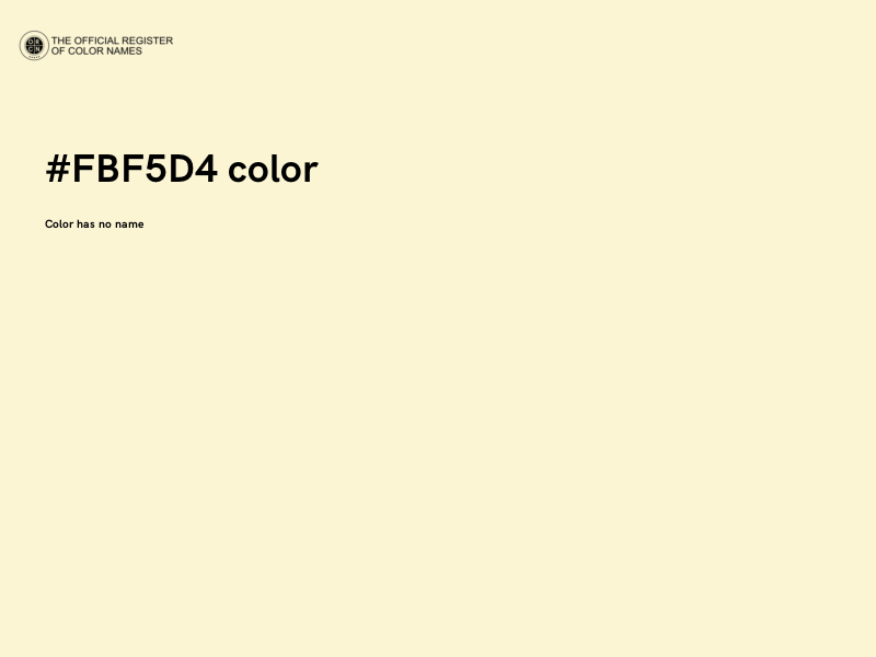 #FBF5D4 color image